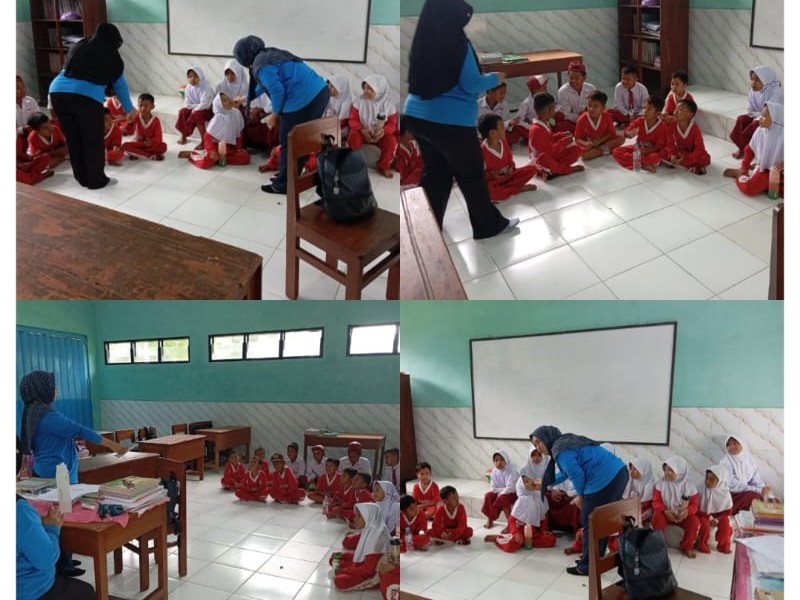 PEMBERIAN OBAT CACING KEPADA SISWA SDN 5 JATIBANTENG DARI PUSKESMAS JAITBANTENG